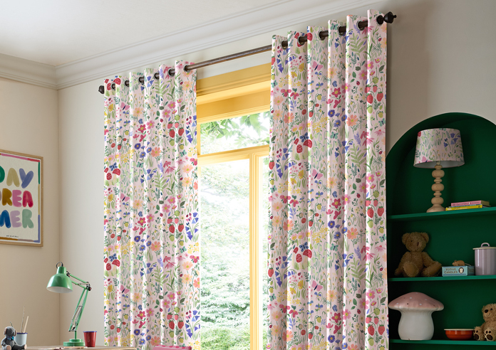 Wee Blue Bell Secret Garden, Rose - Made to Measure Curtains - Image 5